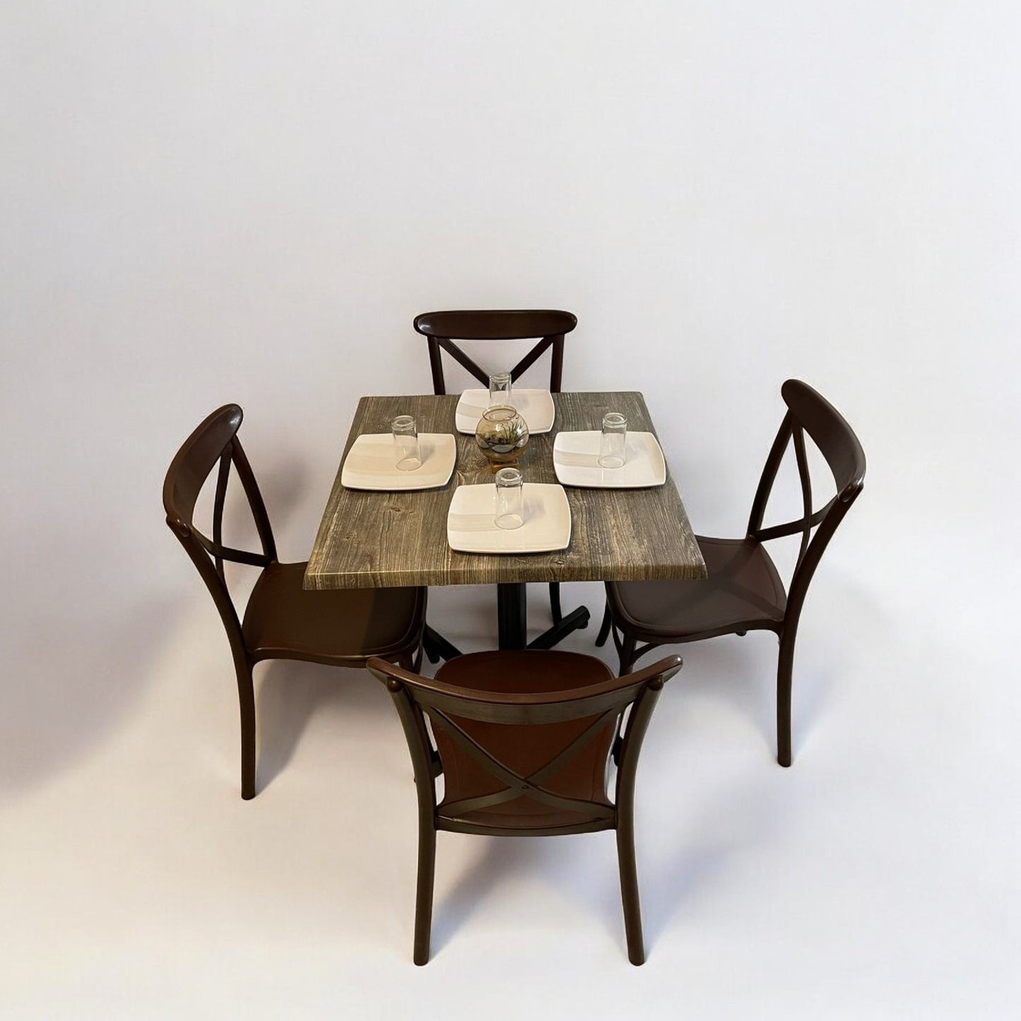 Mesa para restaurante Estratificada 80 con sillas Diana