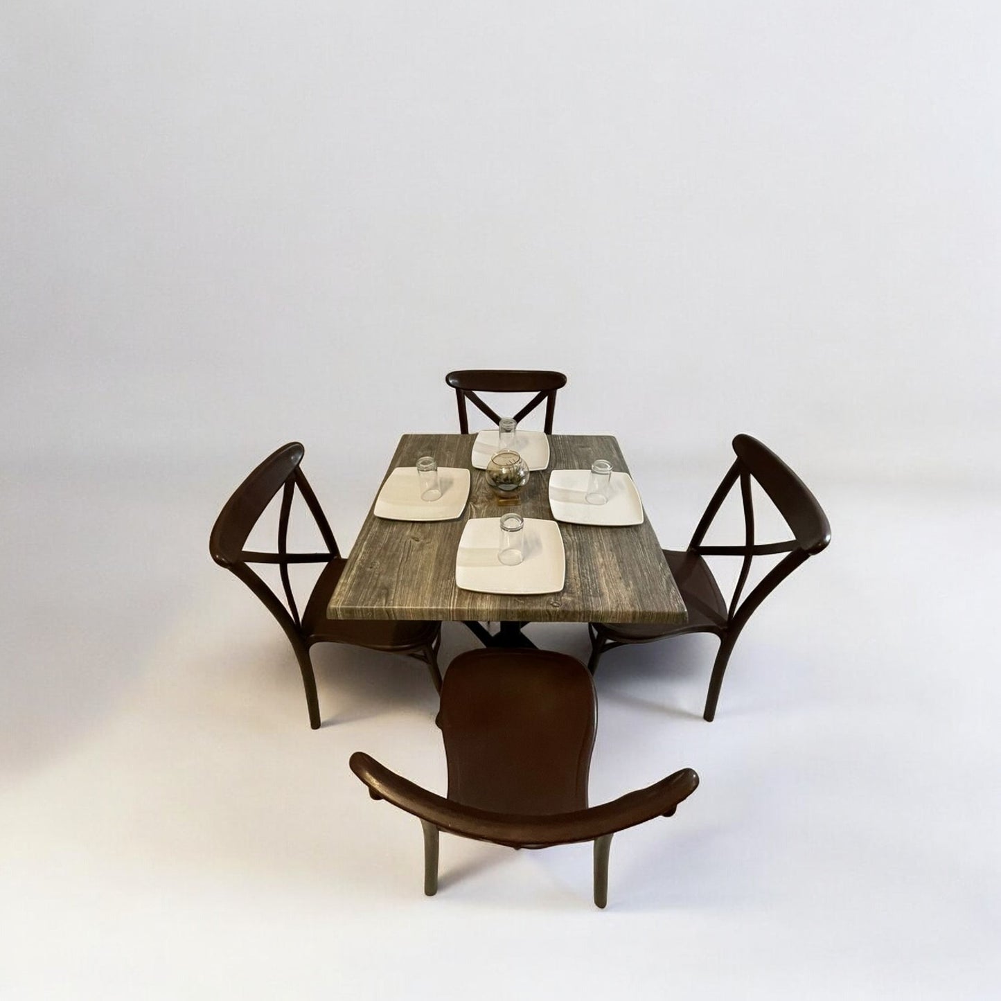 Mesa para restaurante Estratificada 80 con sillas Diana