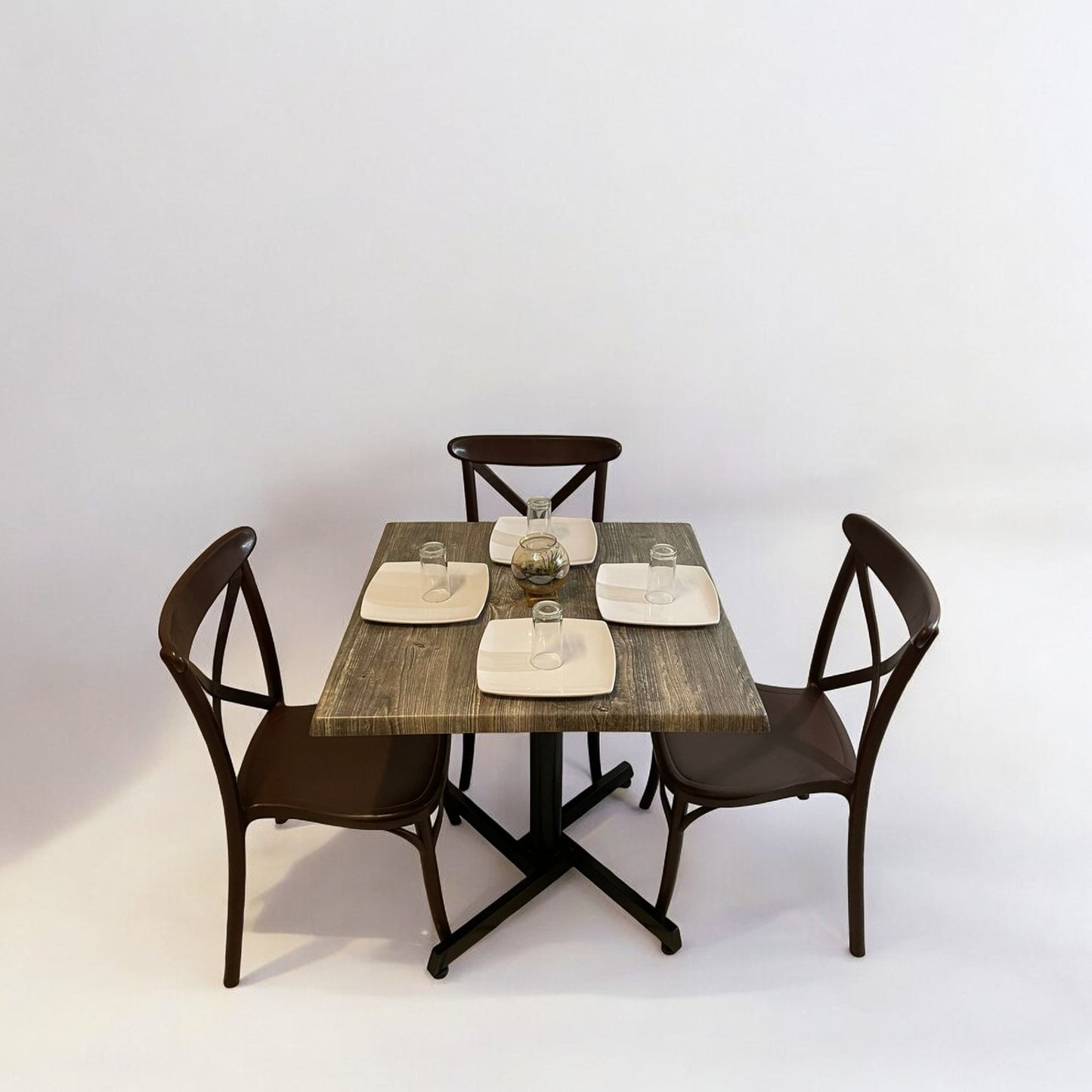 Mesa para restaurante Estratificada 80 con sillas Diana