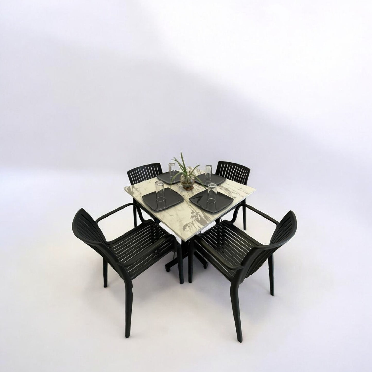Mesa para restaurante Melanove con sillas Milos