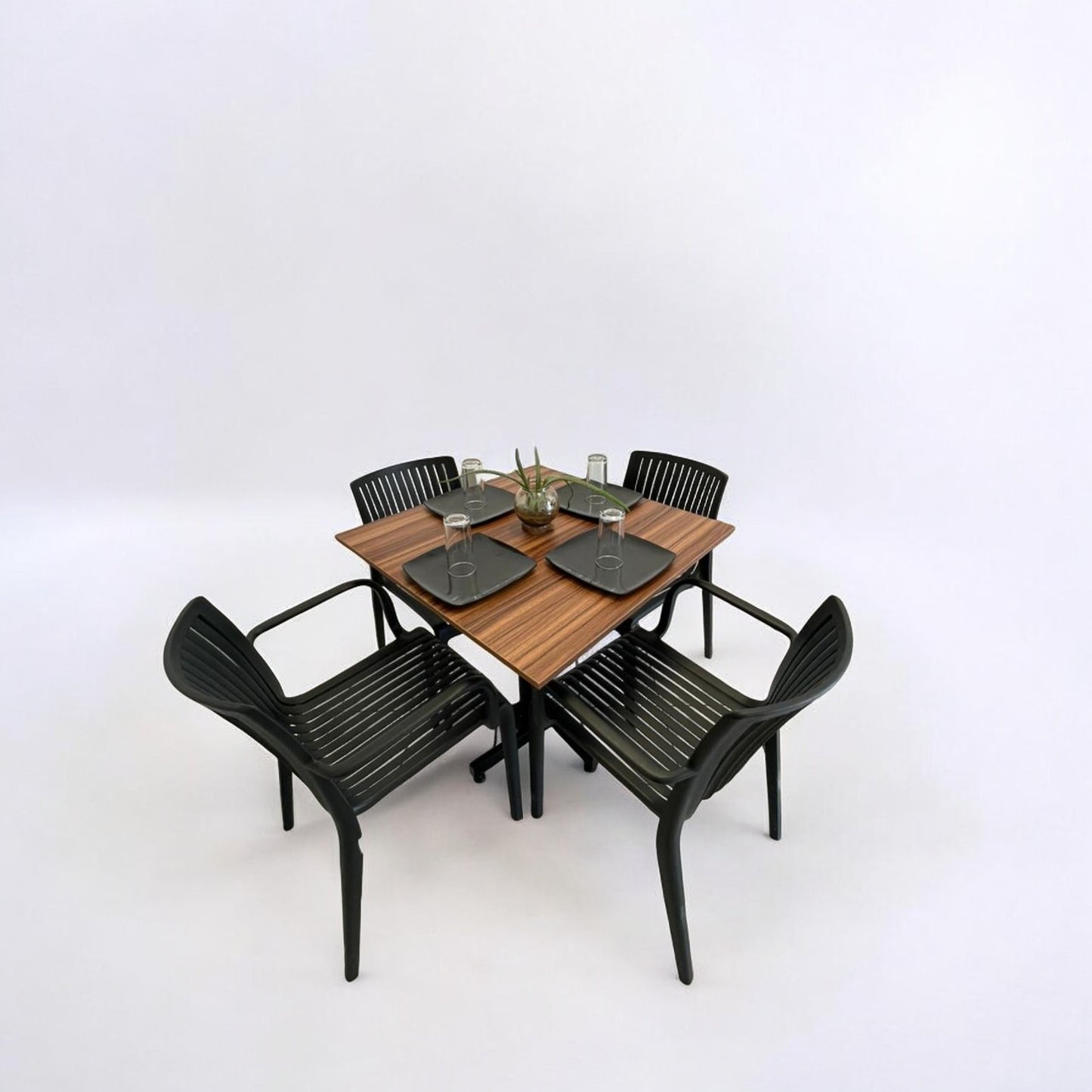 Mesa para restaurante Melanove con sillas Milos