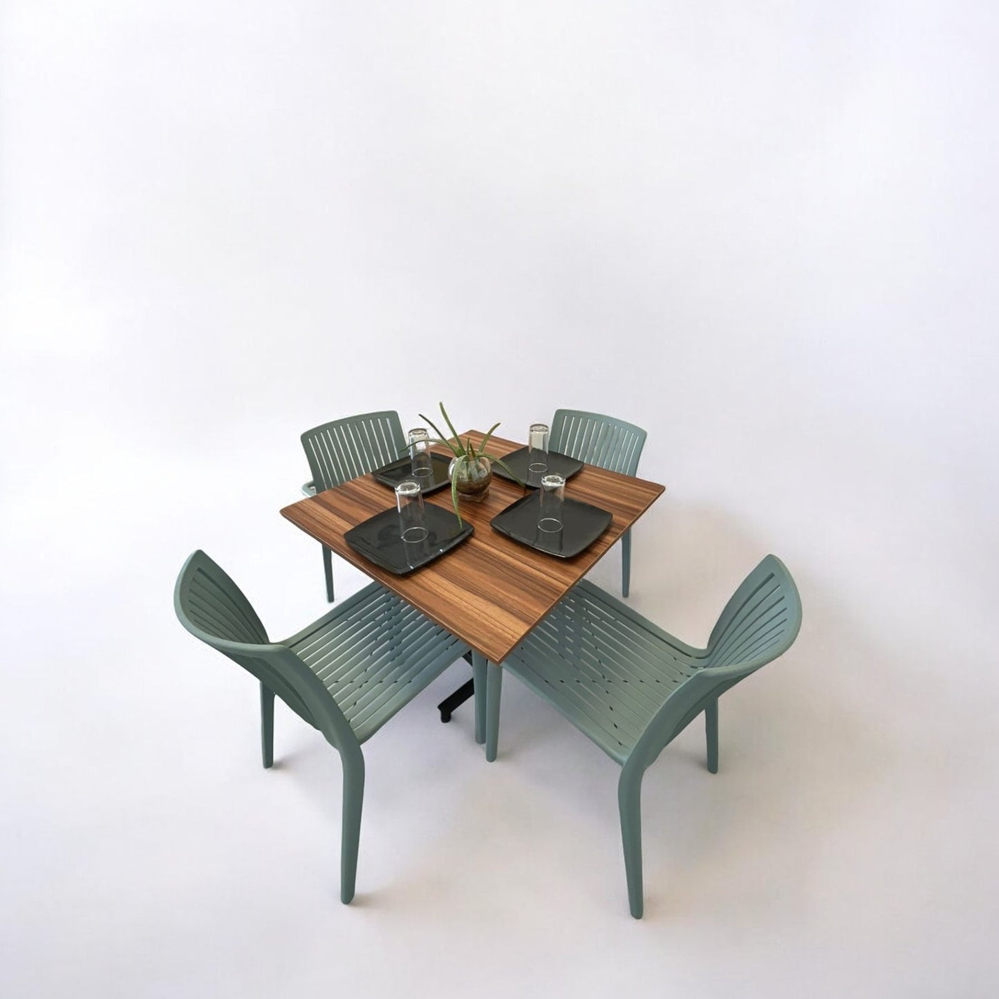Mesa para restaurante Melanove con sillas Milos