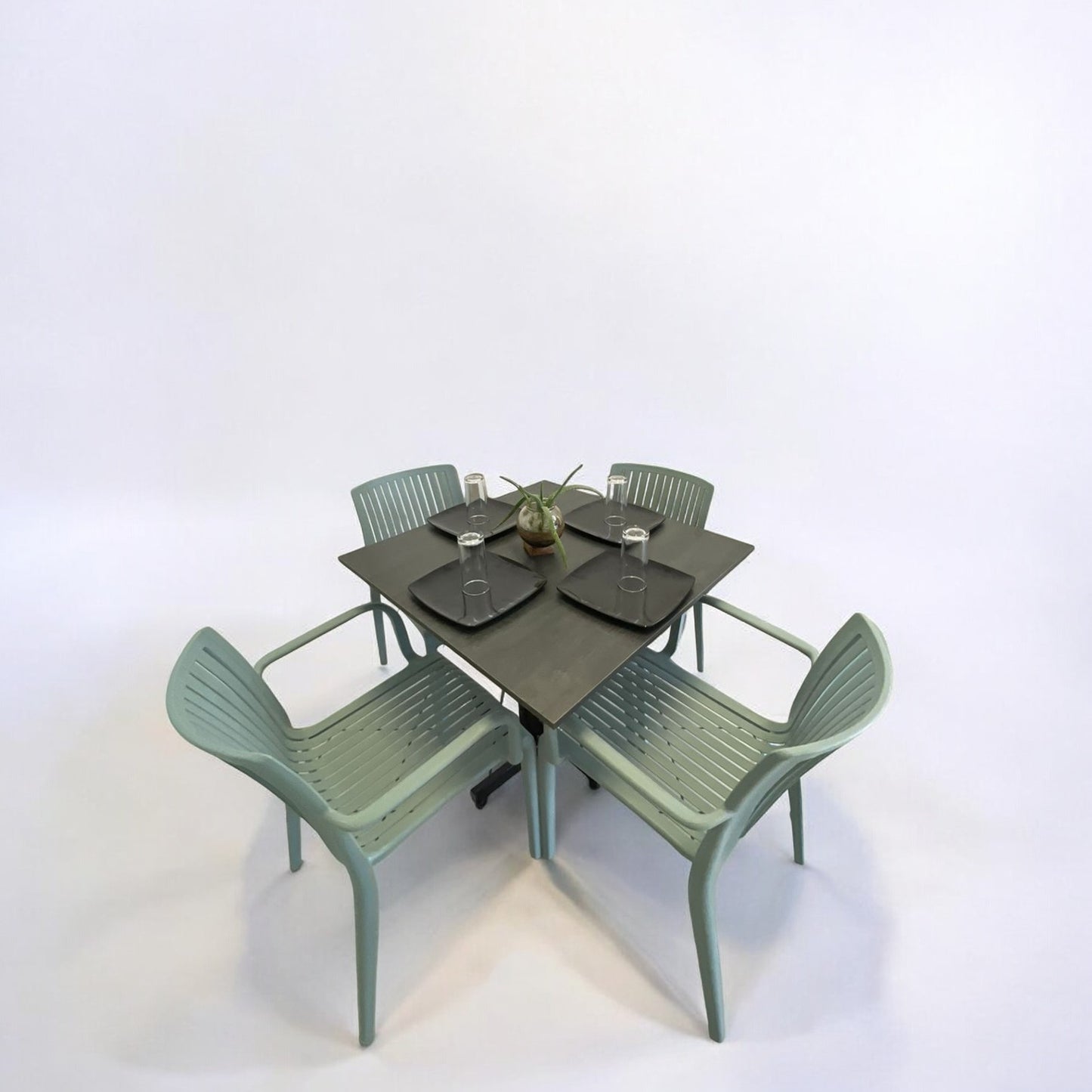 Mesa para restaurante Melanove con sillas Milos