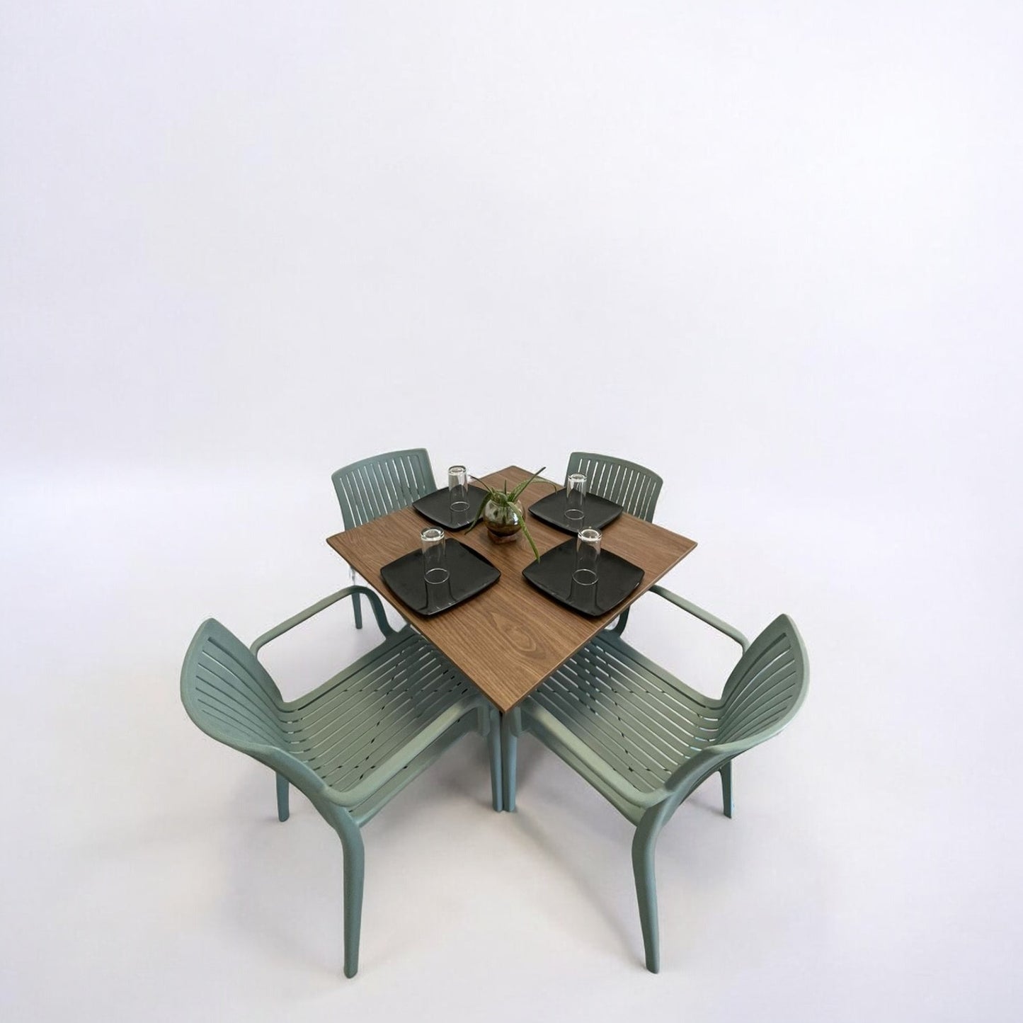 Mesa para restaurante Melanove con sillas Milos