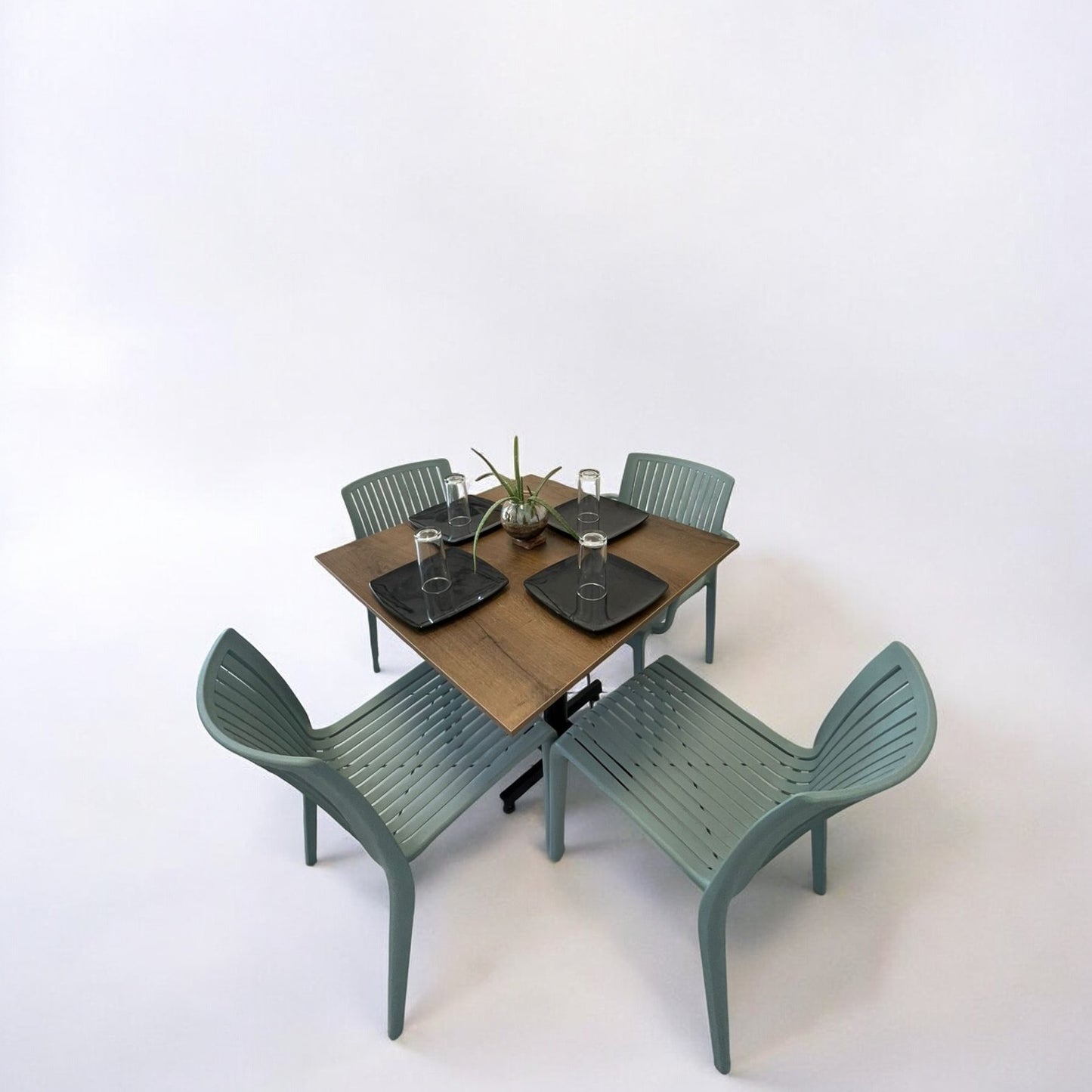 Mesa para restaurante Melanove con sillas Milos