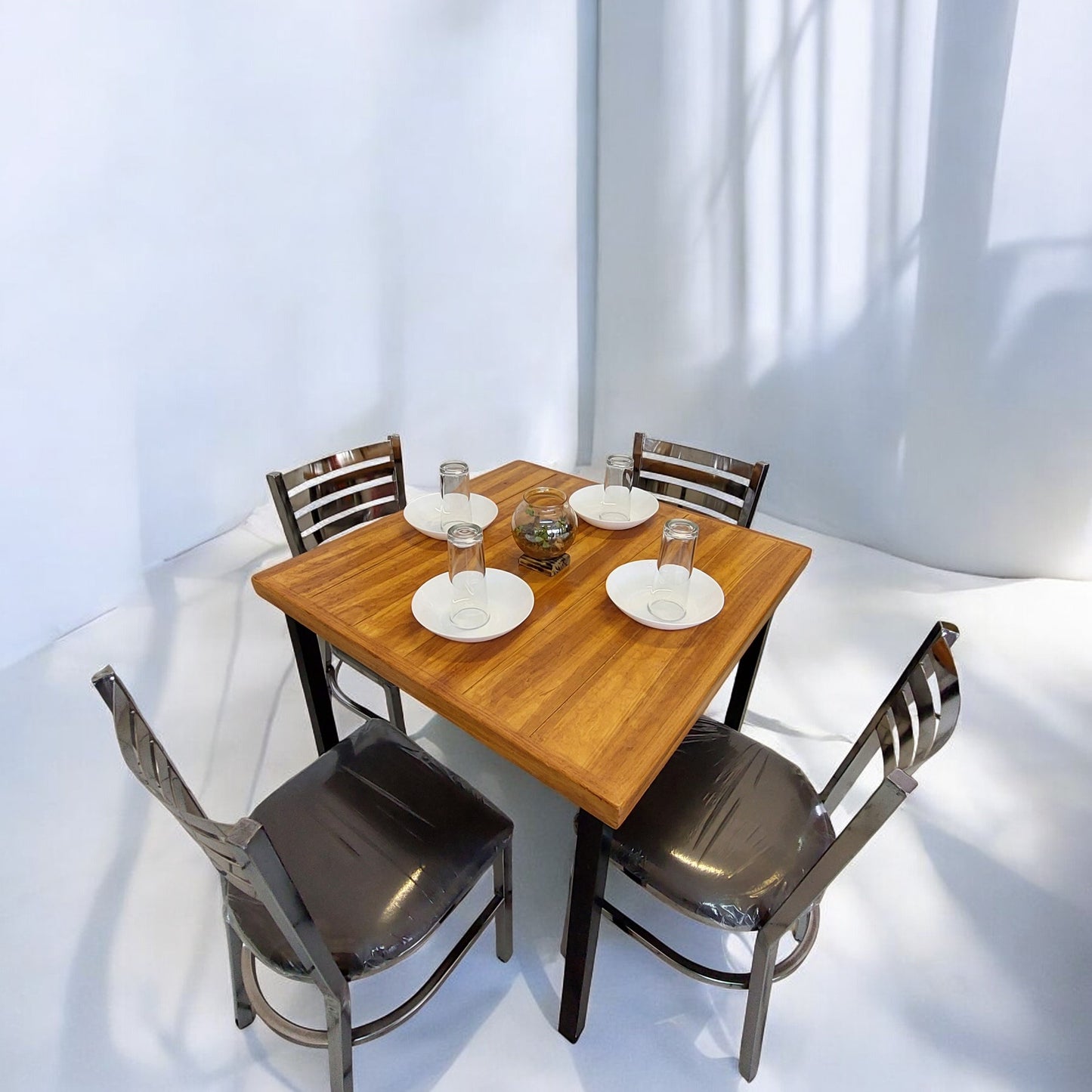 Mesa para restaurante Industrial Vintage con sillas Solar
