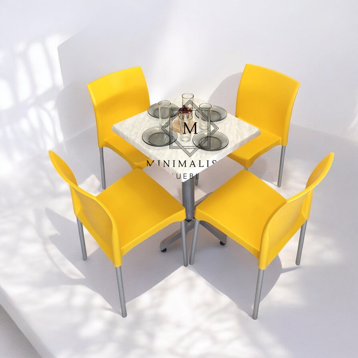 Mesa para restaurante Estratificada 80 con sillas Ocean