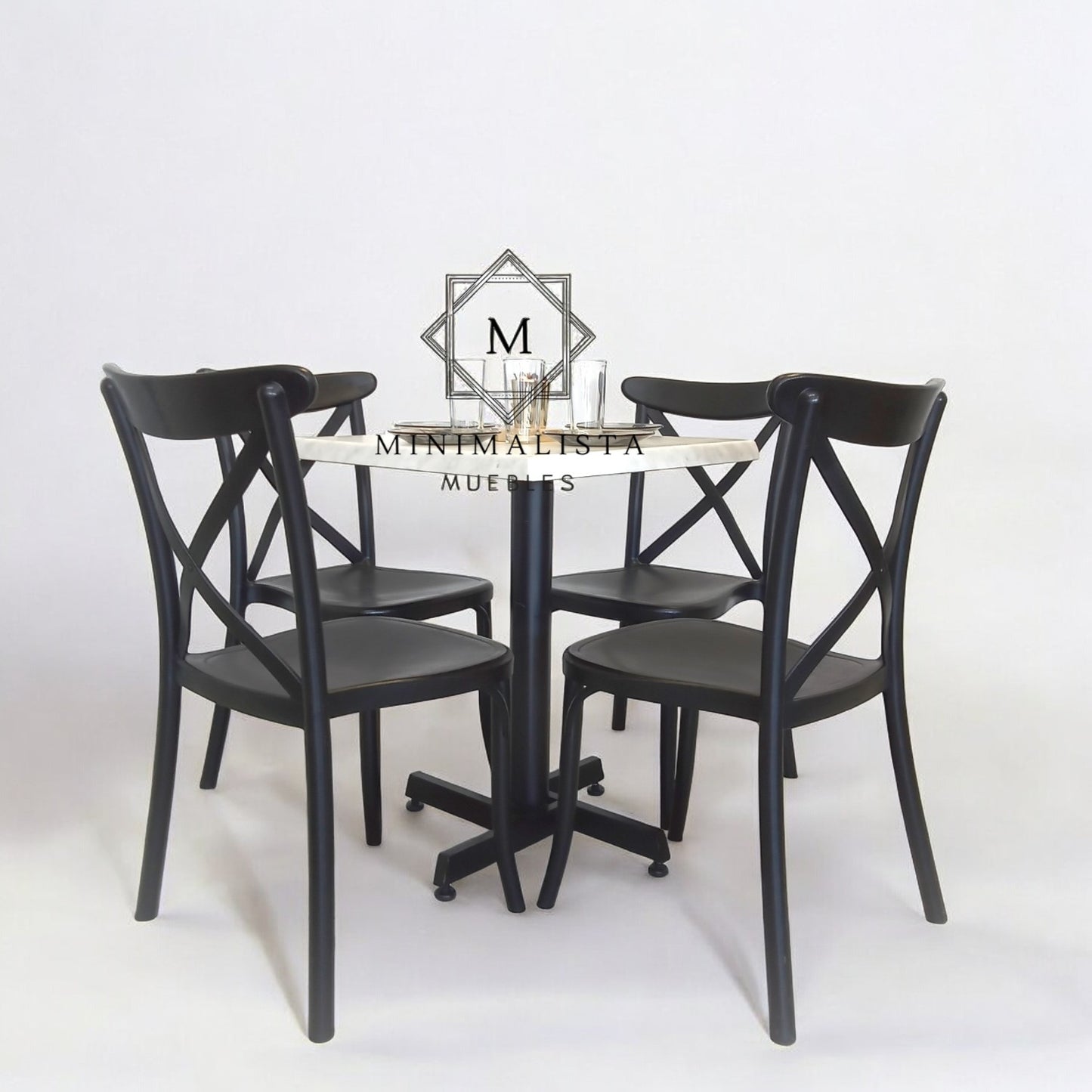 Mesa para restaurante Estratificada 80 con sillas Diana