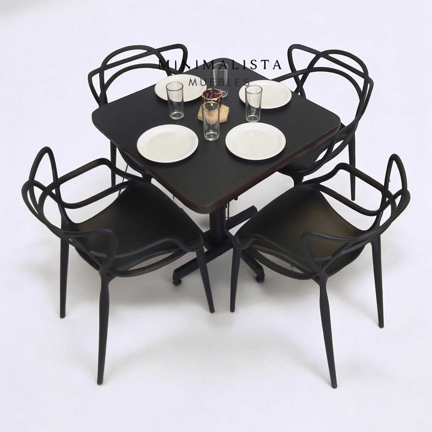 Mesa para restaurante Pvc con sillas Trix