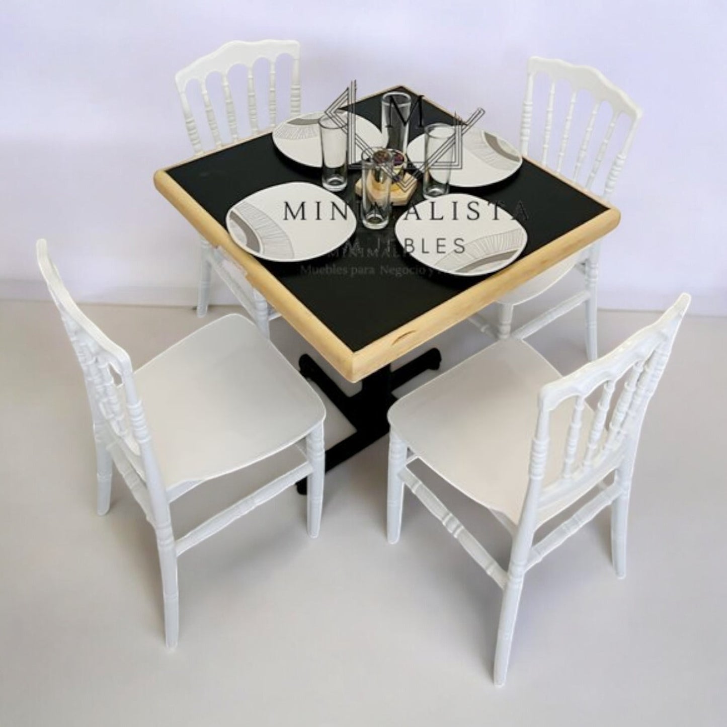 Mesa para restaurante Emboquillada con sillas Tiffany