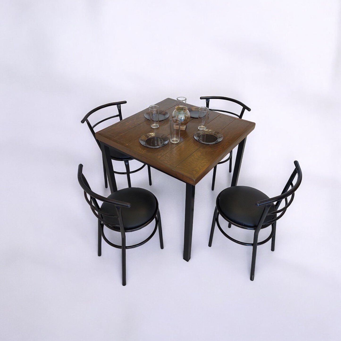 Mesa para restaurante Industrial Vintage 90 con sillas Chabely