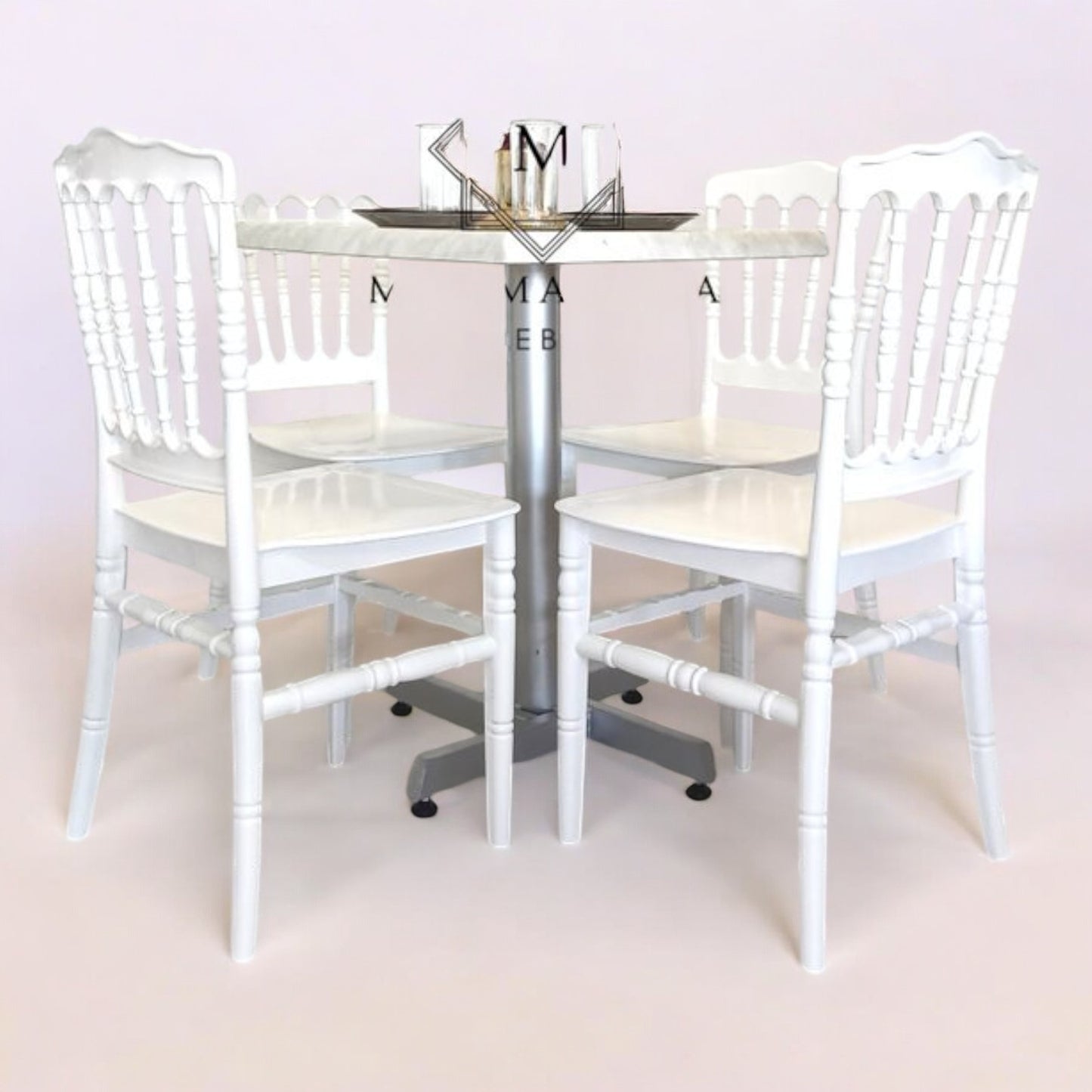 Mesa para restaurante Estratificada 80 con sillas Versalles