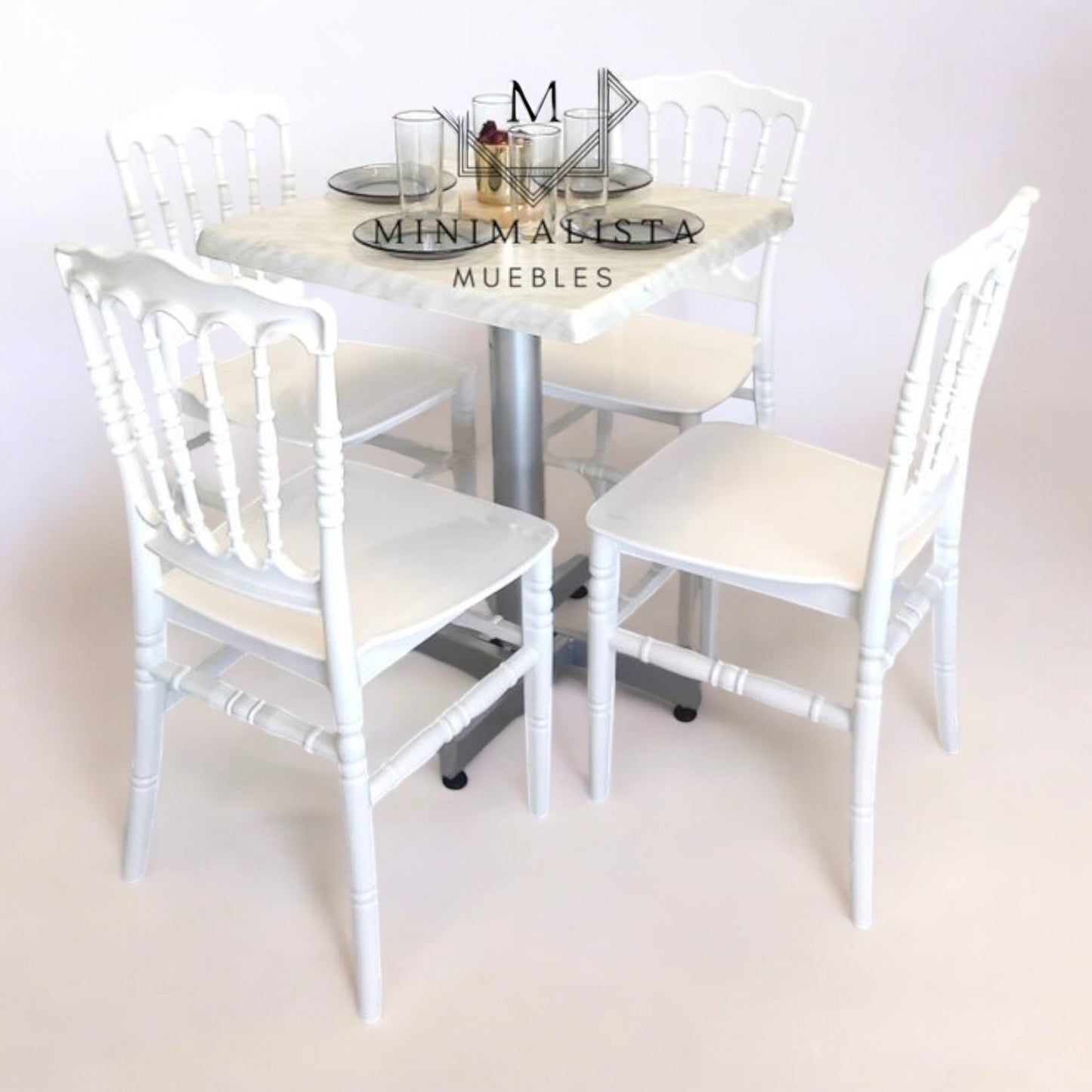 Mesa para restaurante Estratificada 80 con sillas Versalles