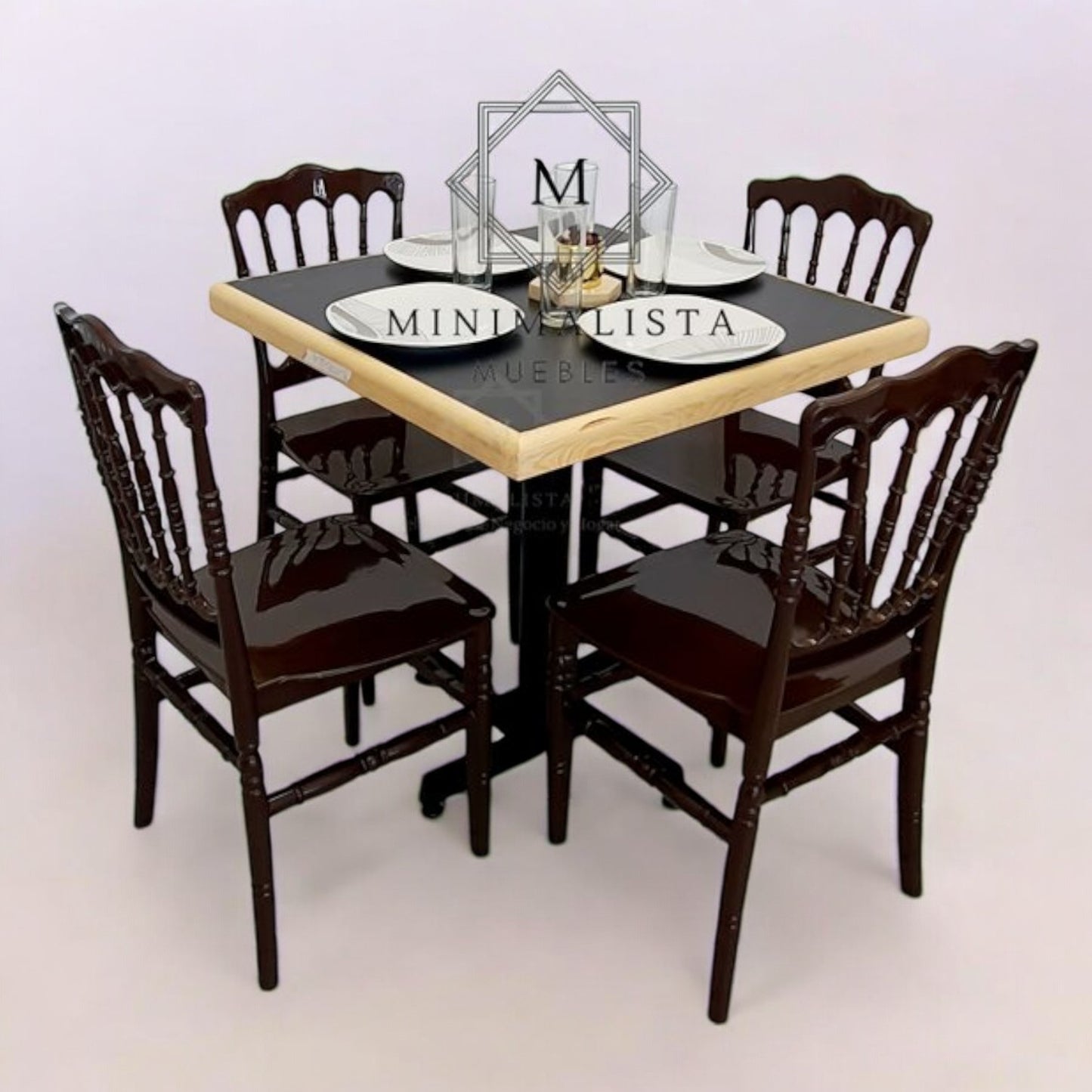 Mesa para restaurante Emboquillada con sillas Versalles