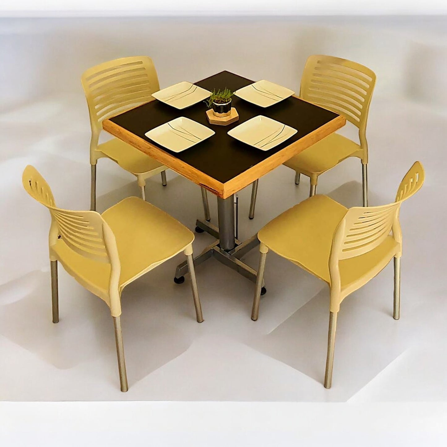 Mesa para restaurante Emboquillada con sillas Vhania