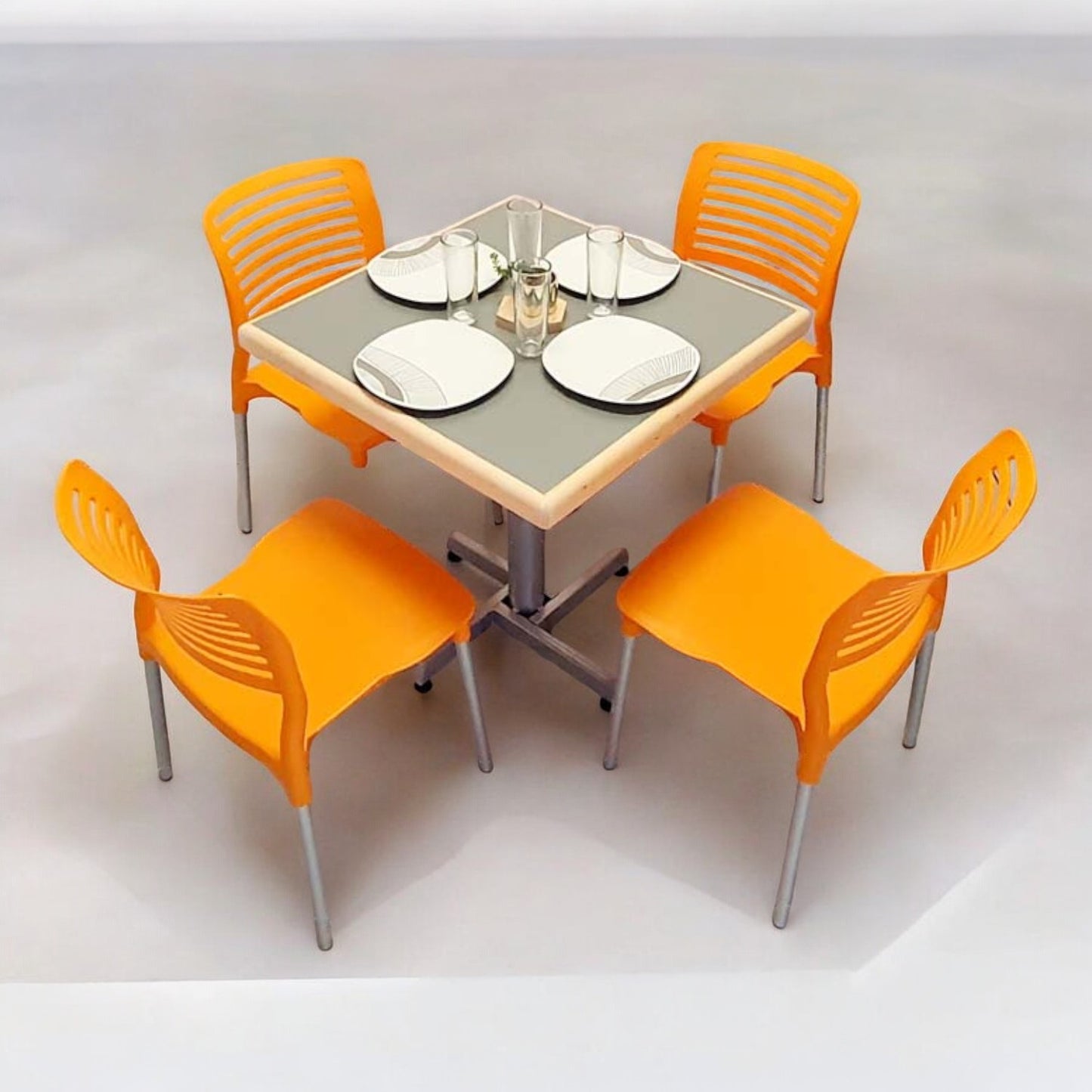 Mesa para restaurante Emboquillada con sillas Vhania