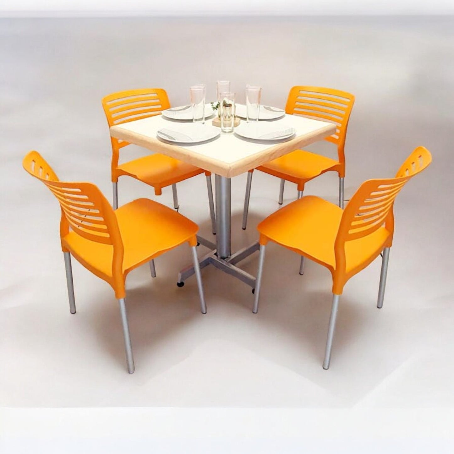 Mesa para restaurante Emboquillada con sillas Vhania