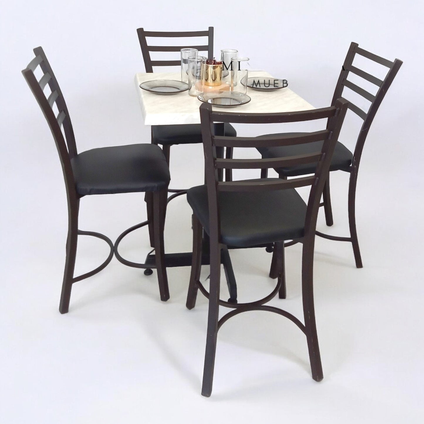 Mesa para restaurante Indus Estrati 80 con sillas Lia