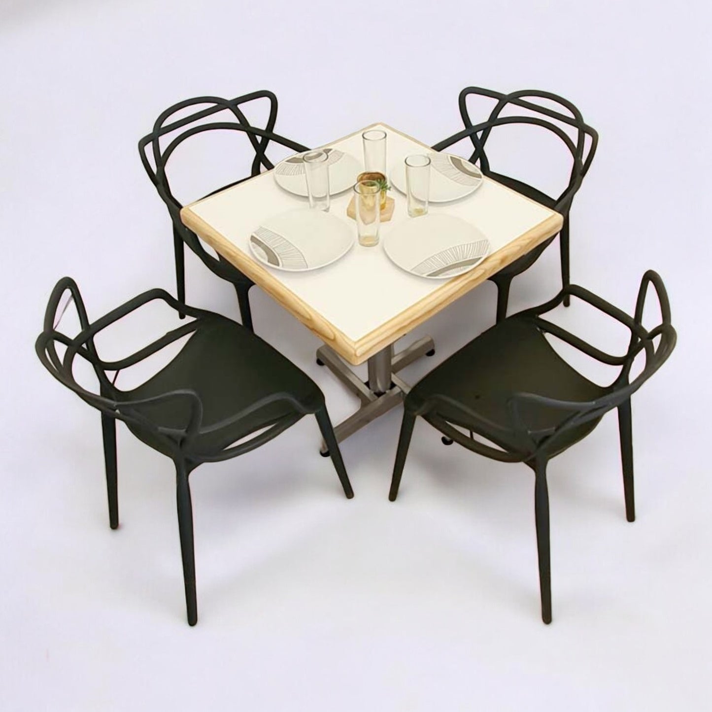 Mesa para restaurante Emboquillada con sillas Trix