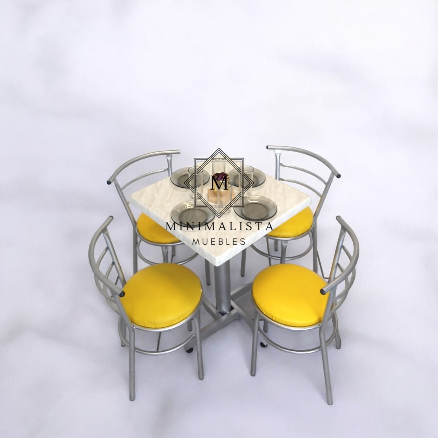 Mesa para restaurante Estratificada 80 con sillas Chabely