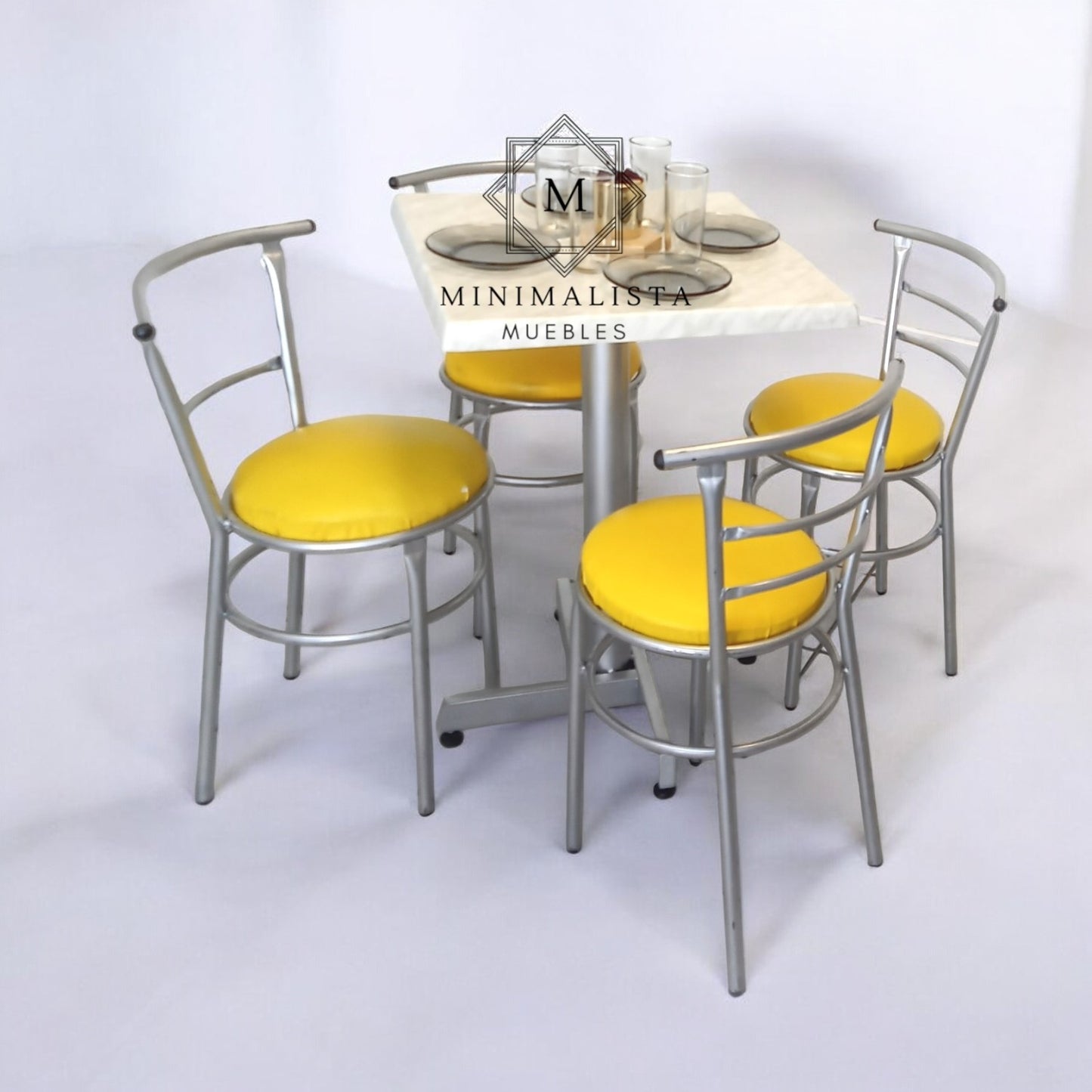Mesa para restaurante Indus Estrati 80 con sillas Chabely