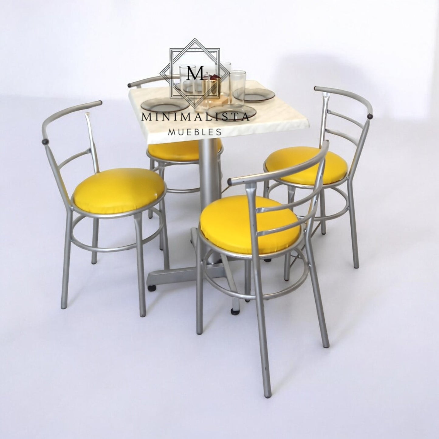 Mesa para restaurante Indus Estrati 80 con sillas Chabely