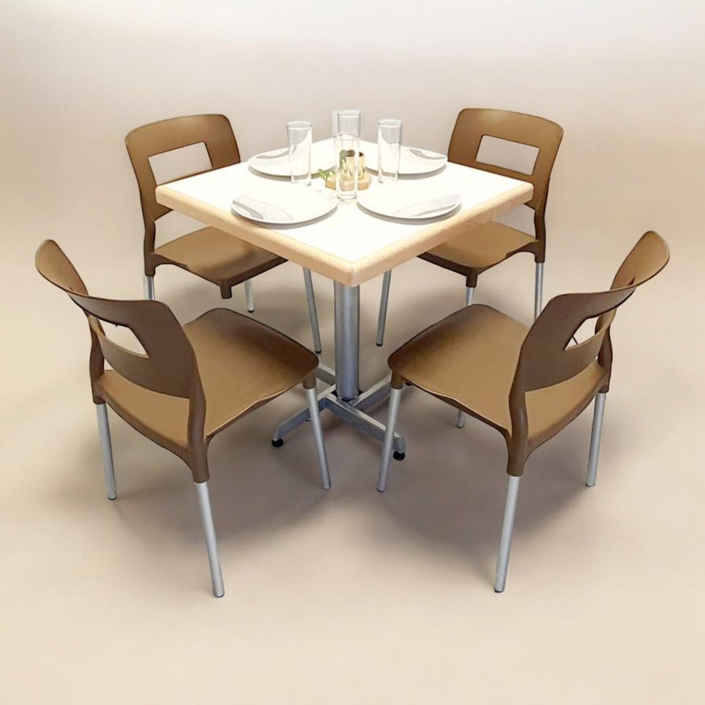 Mesa para restaurante Emboquillada con sillas Sabine