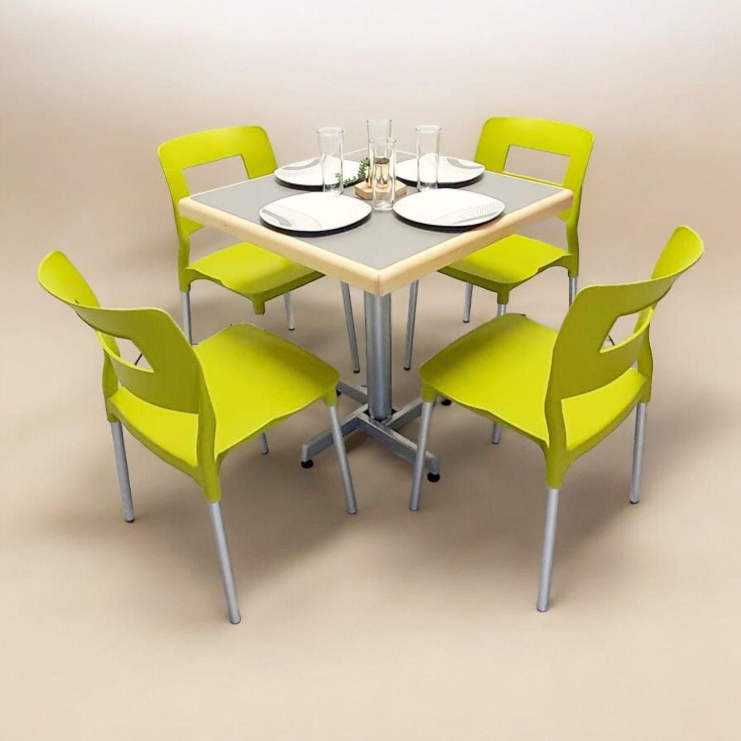 Mesa para restaurante Emboquillada con sillas Sabine