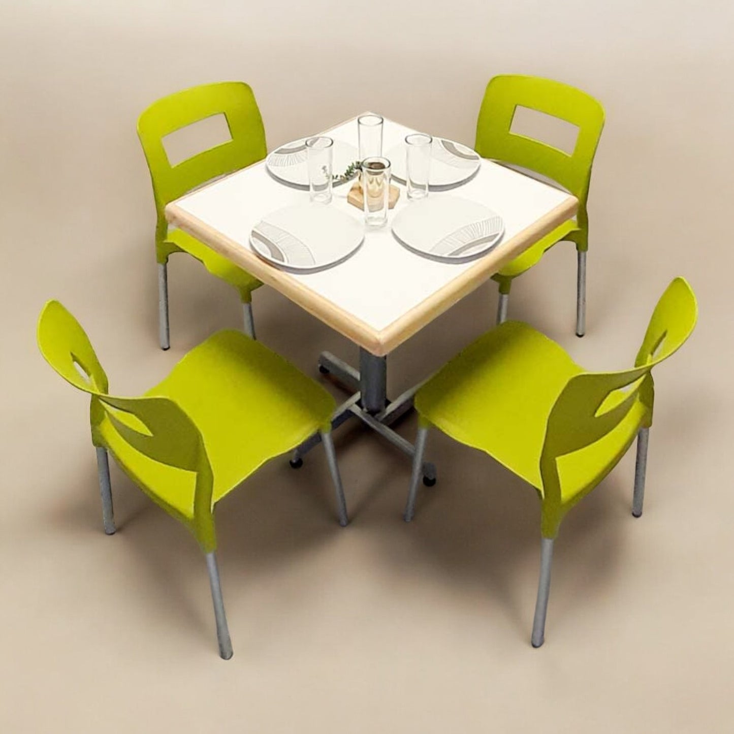 Mesa para restaurante Emboquillada con sillas Sabine