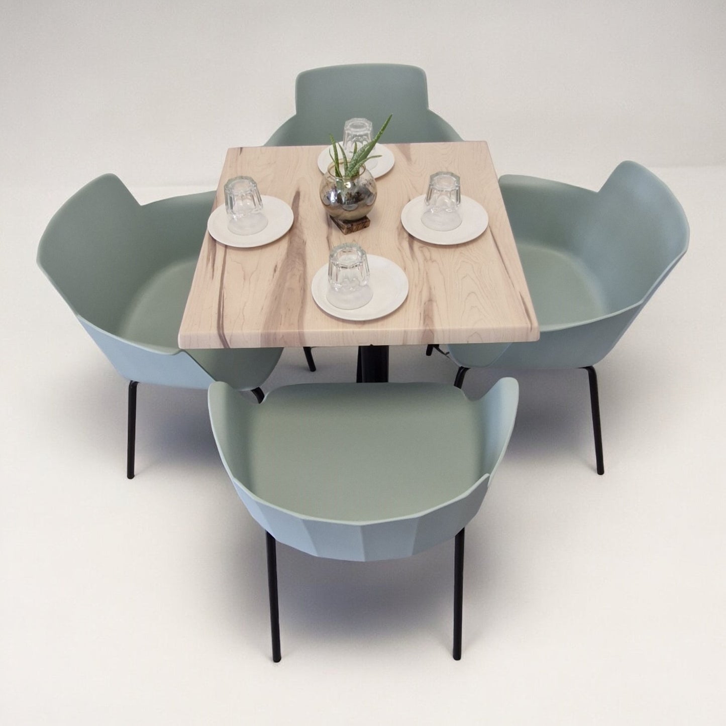 Mesa para restaurnate Estratificada 80 con sillas Colombo