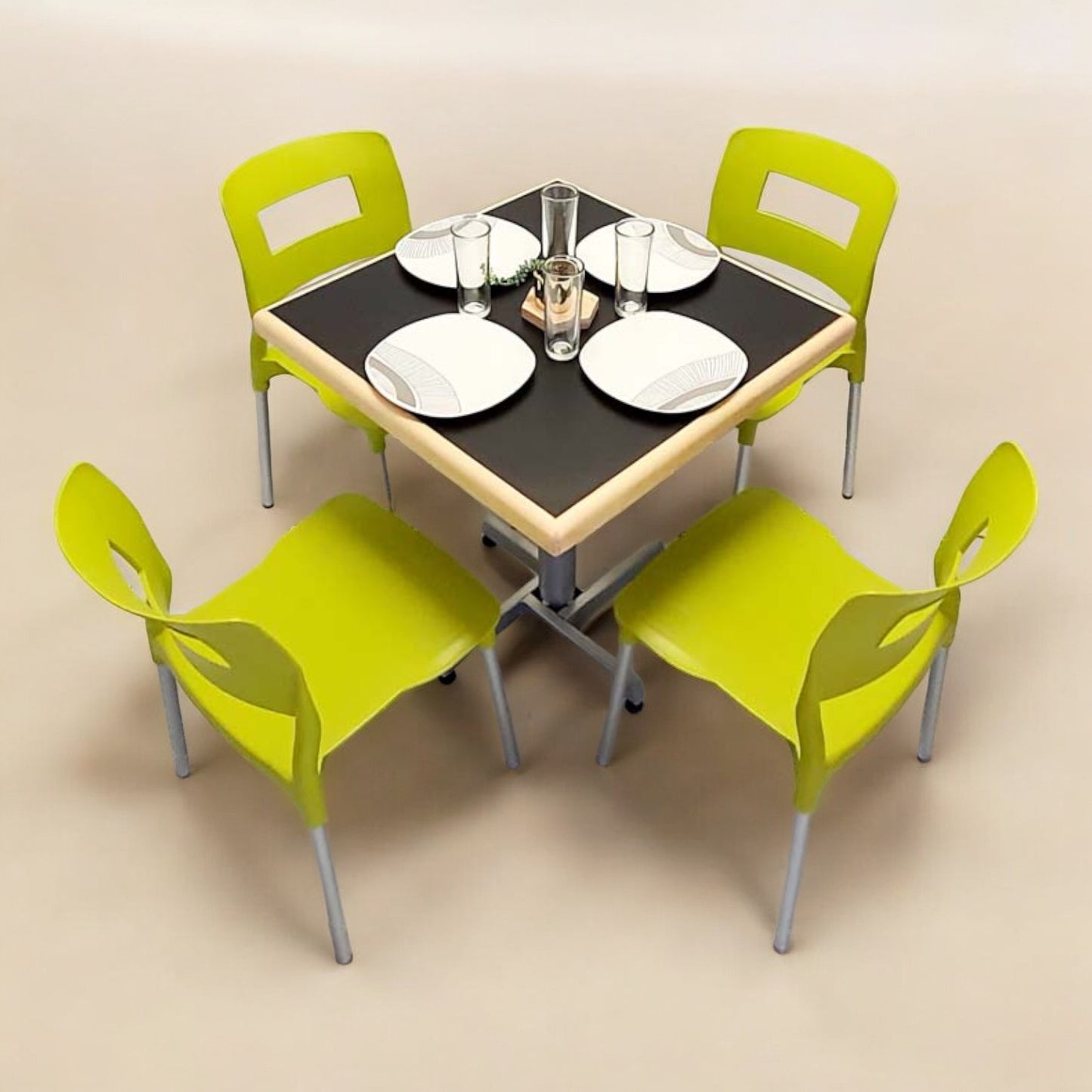 Mesa para restaurante Emboquillada con sillas Sabine