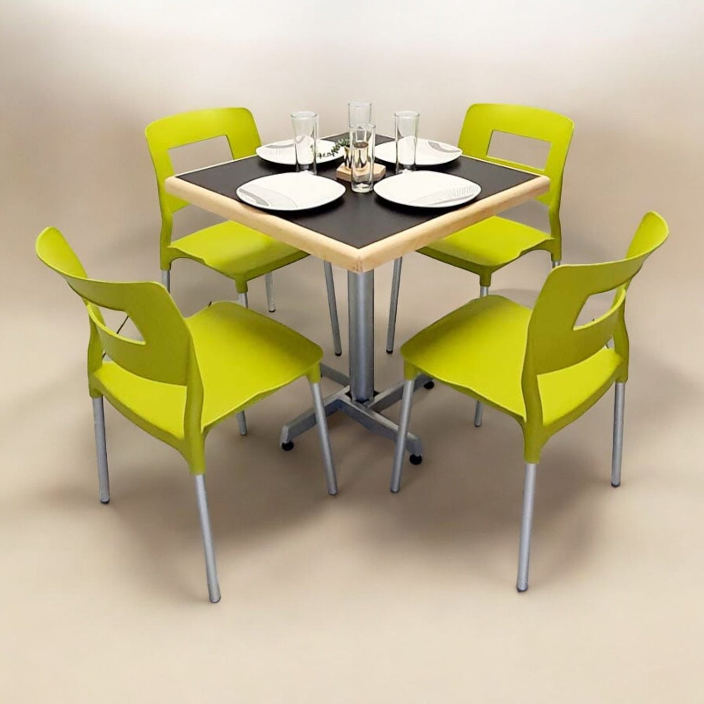 Mesa para restaurante Emboquillada con sillas Sabine