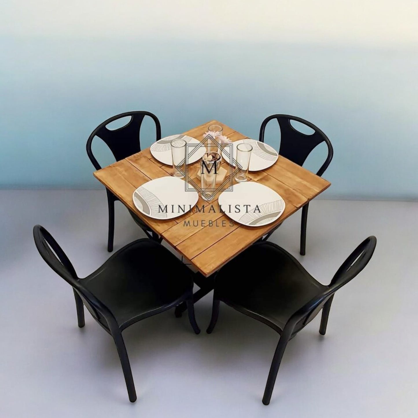 Mesa para restaurante Campestre con sillas Sara