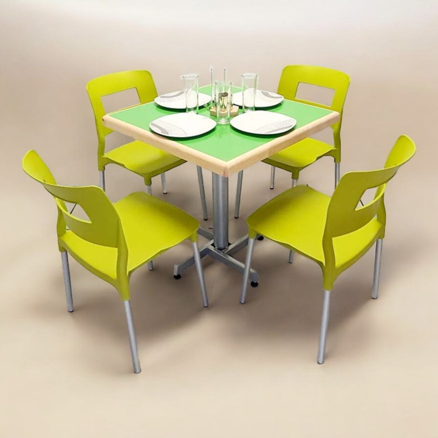 Mesa para restaurante Emboquillada con sillas Sabine