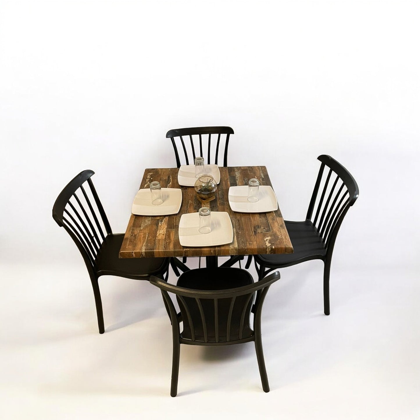 Mesa para restaurante Estratificada 80 con sillas Aurora