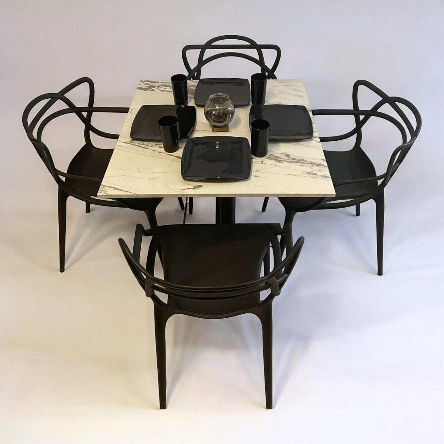 Mesa para restaurante Melanove con sillas Trix