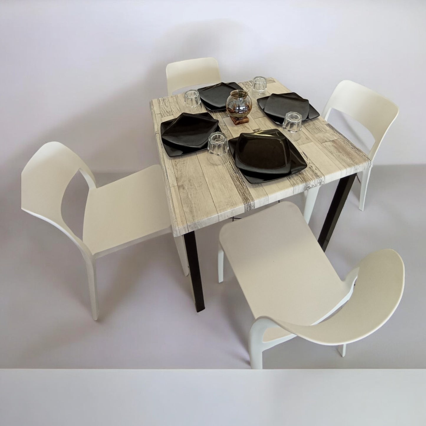 Mesa para restaurante Indus Estrati 80 con sillas Lavie