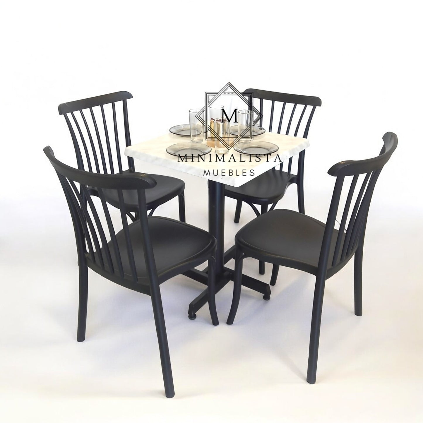 Mesa para restaurante Estratificada 80 con sillas Aurora