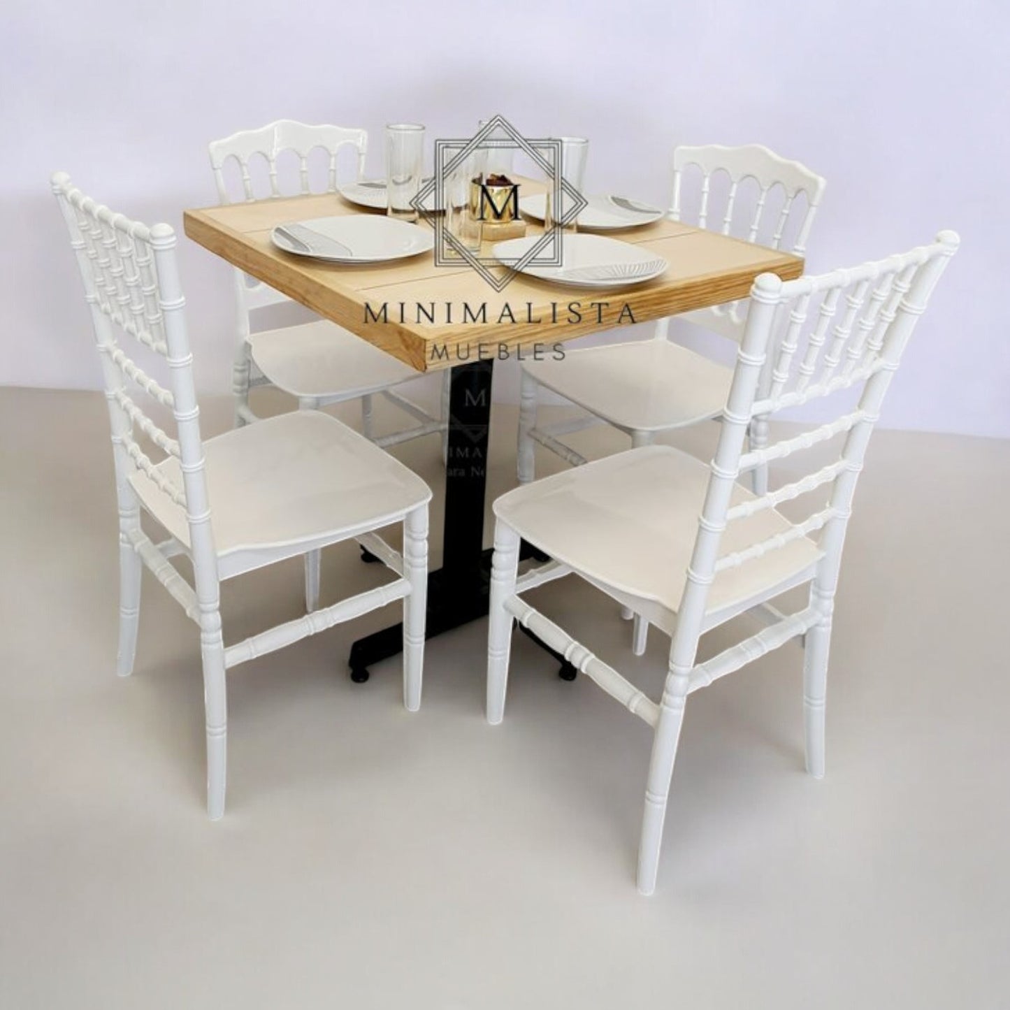 Mesa para restaurante Vintage con sillas Tiffany