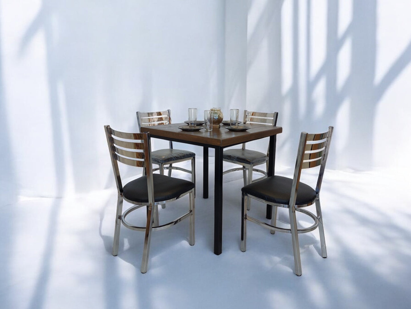 Mesa para restaurante Industrial Vintage con sillas Solar