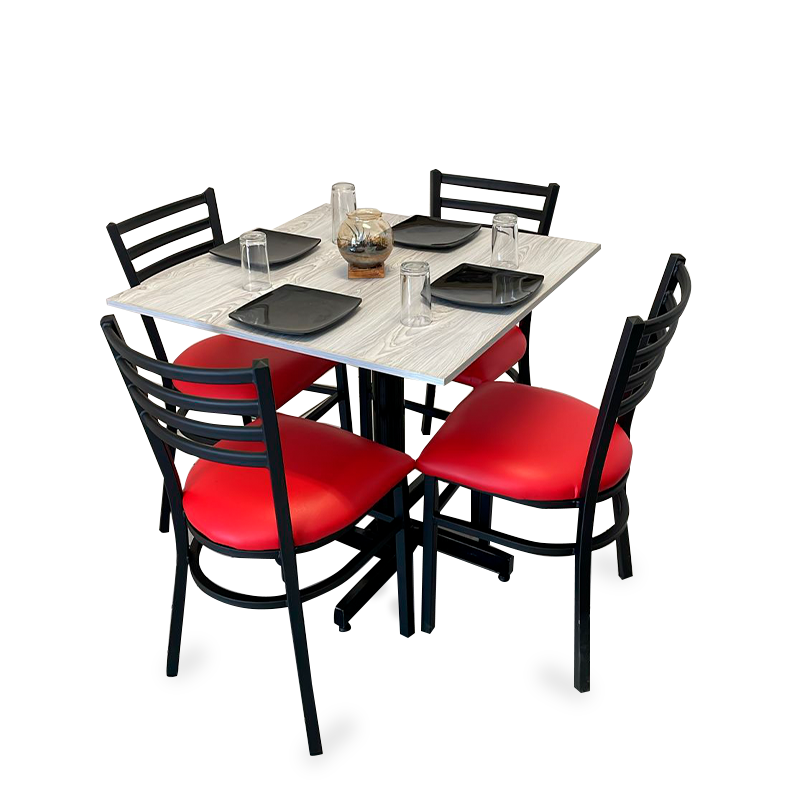 Mesa Para Restaurante Melanove  Con Sillas Andrea