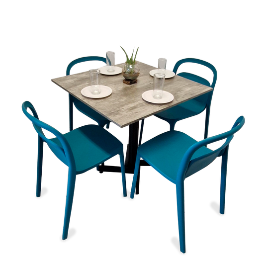 Mesa Para Restaurante Melanove  Con Sillas Asti