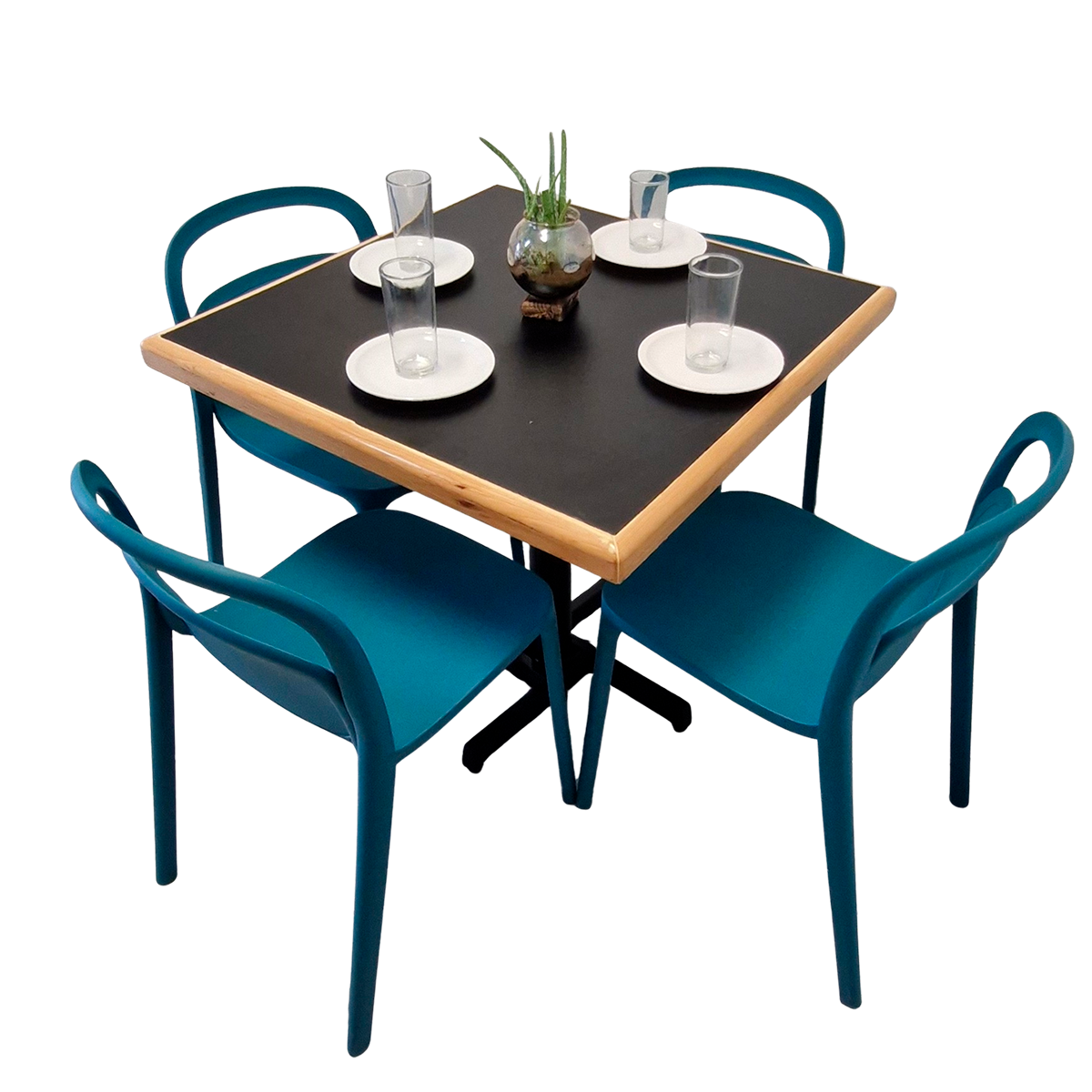 Mesa Para Restaurante Emboquillada Con Sillas Asti