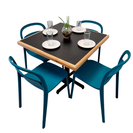 Mesa Para Restaurante Emboquillada Con Sillas Asti