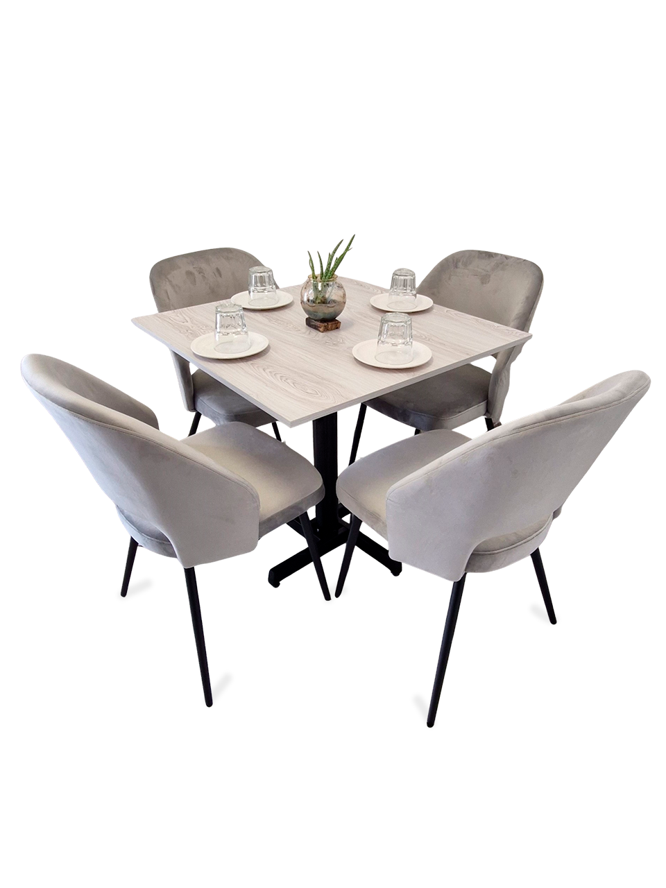 Mesa para restaurante Melanove  con sillas Asturias
