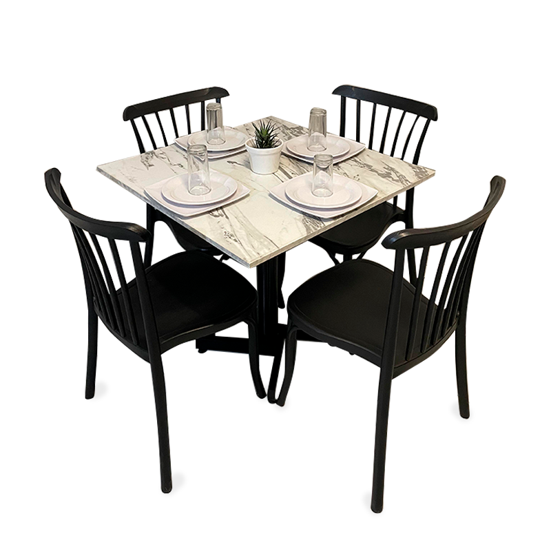 Mesa Para Restaurante Melanove  Con Sillas Aurora