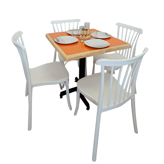 Mesa Para Restaurante Emboquillada Con Sillas Aurora