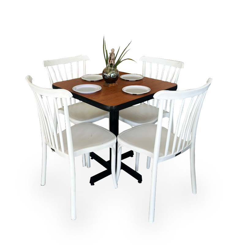 Mesa Para Restaurante Formaica PVC Con Sillas Aurora