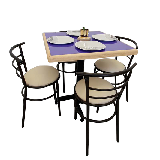 Mesa Para Restaurante Emboquillada Con Sillas Chabely