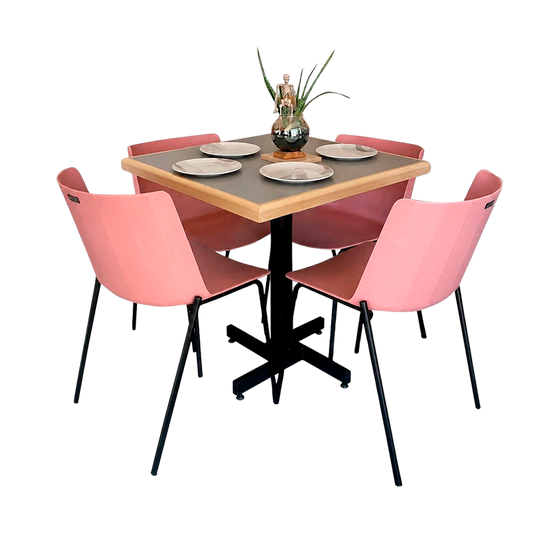 Mesa Para Restaurante Emboquillada Con Sillas Colombo